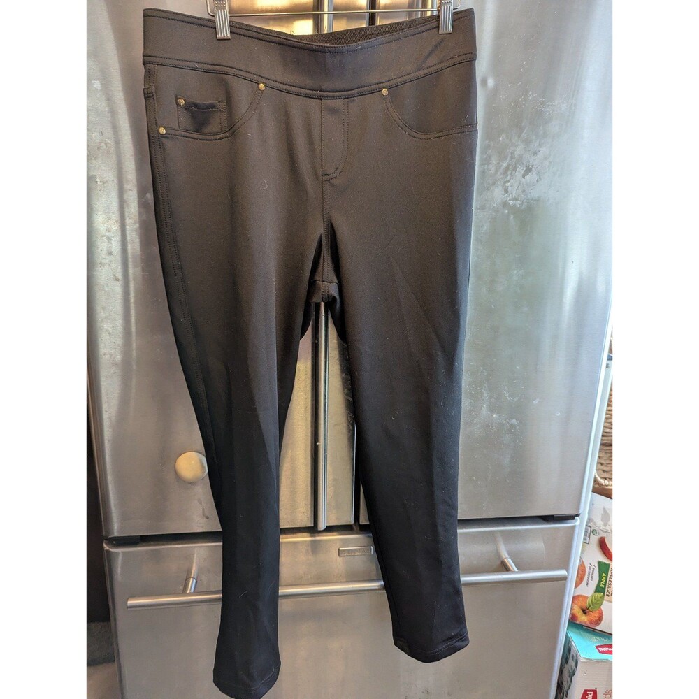Plus size like An Angel black smooth knit pull on straight leg leggings sz 1x